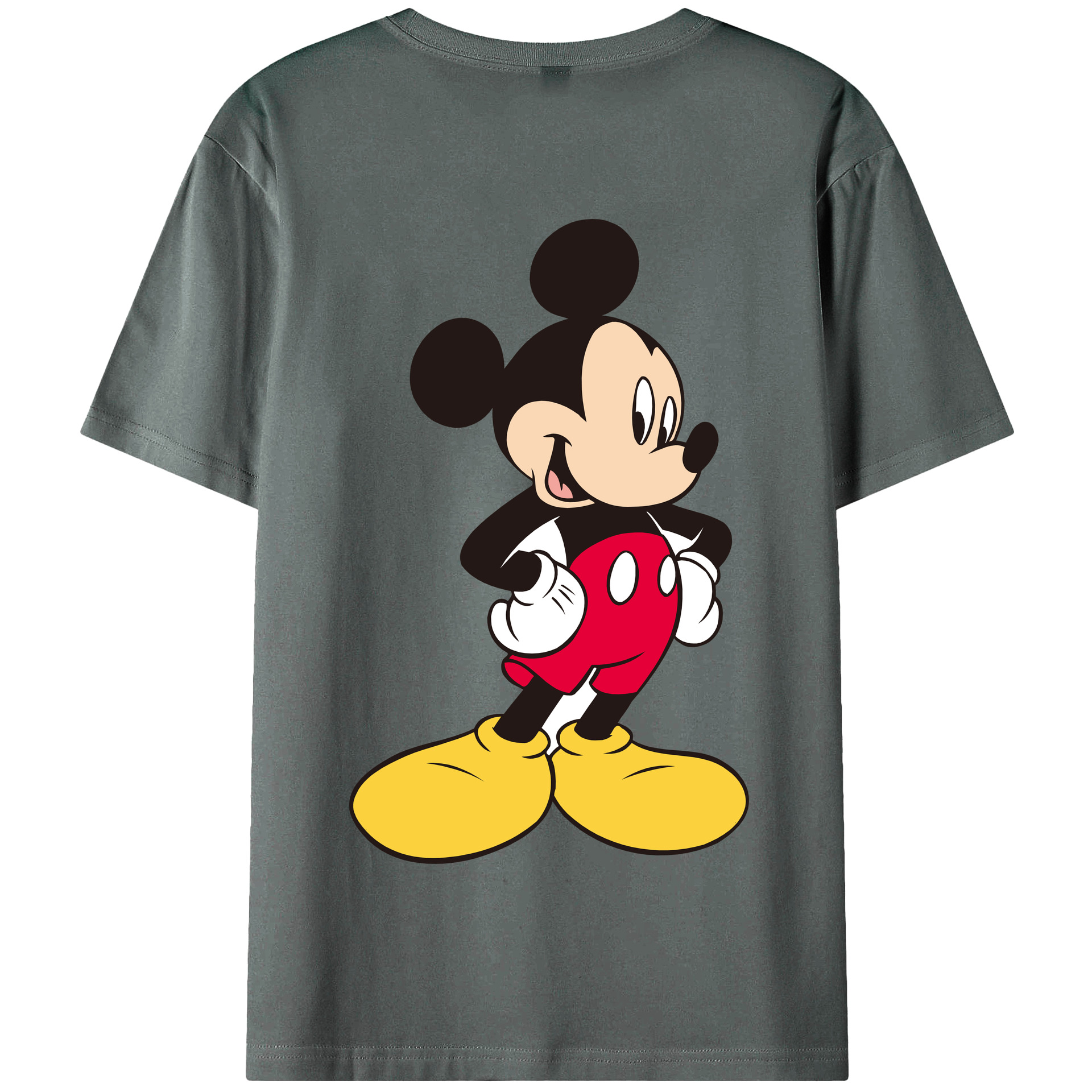 （画像用） ミッキーマウス Mickey Mouse 綿100％半袖Tシャツ（背面プリント）